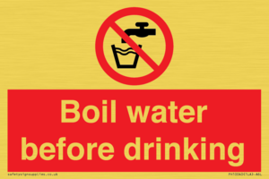 Boil water before drinking